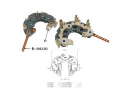 ALTERNATOR DIOT TABLASI TOYOTA FORKLIFT / JOHN DEERE / KOMATSU 83MM
