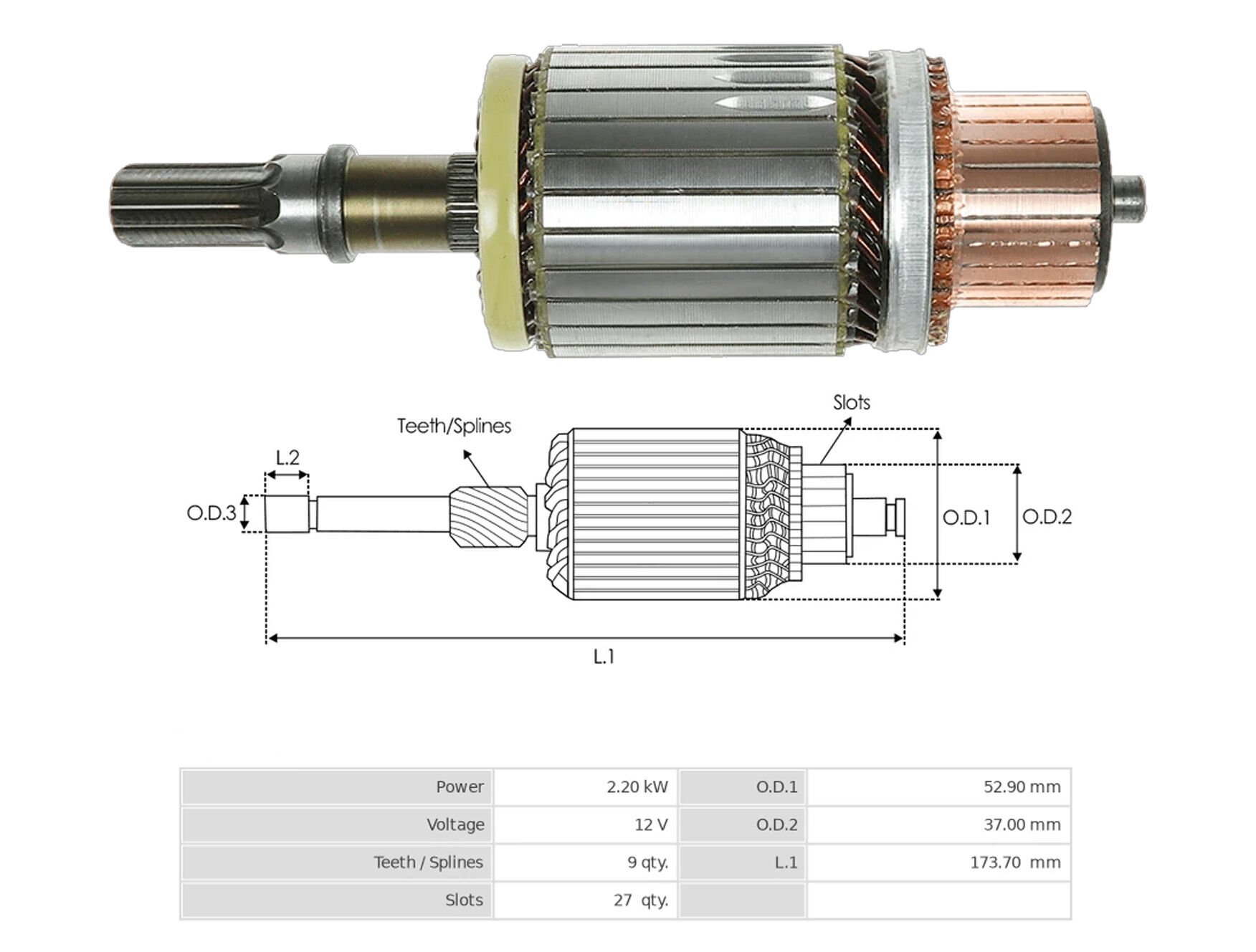 UMK 1185 - MARŞ KOLLEKTÖRÜ 12V 9 DİŞ