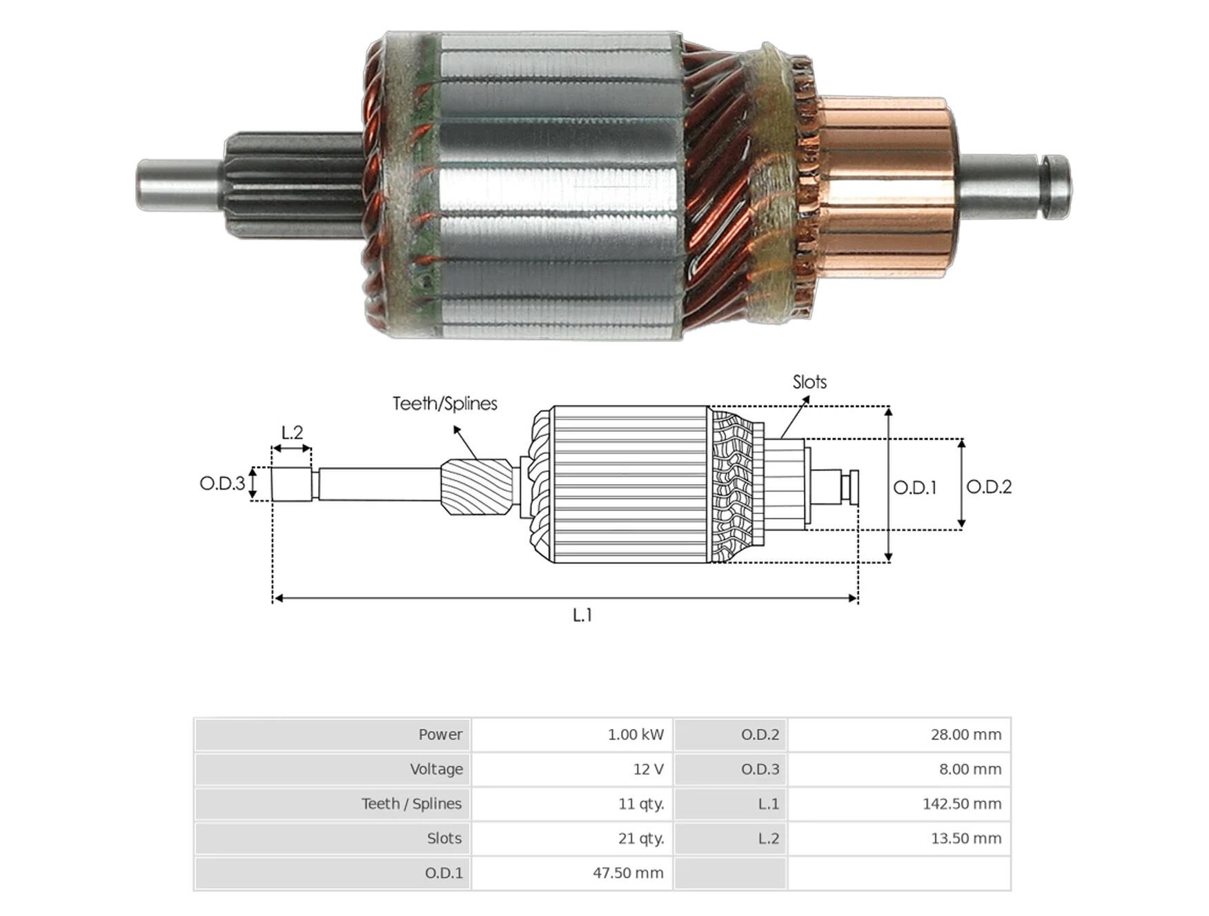 UMK 1183 - MARŞ KOLLEKTÖRÜ 12V 11 DİŞ