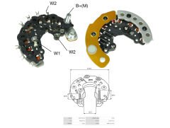 ALTERNATOR DIOT TABLASI CITROEN XANTIA 1,9D / PEUGEOT 405 1,7/1,9D 50 AMP ALT. 107MM