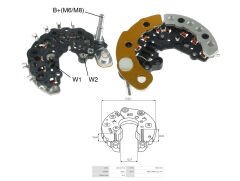 ALTERNATOR DIOT TABLASI RENAULT / PEUGEOT 107MM