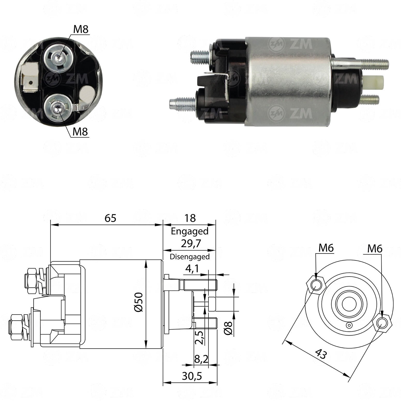 ZM 708 - MARŞ OTOMATİĞİ 12V