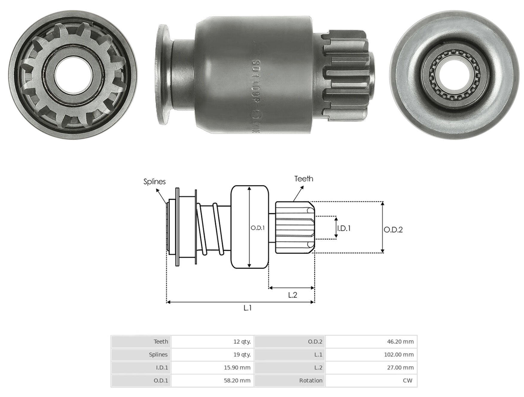 UMD 5409 - MARŞ DİŞLİSİ 12 DİŞ