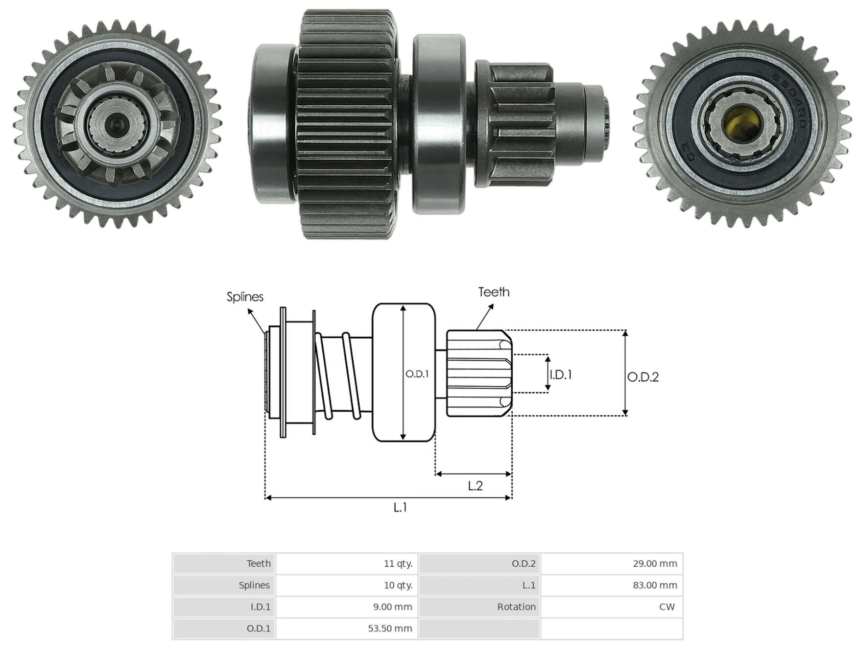 UMD 5411 - MARŞ DİŞLİSİ 11 DİŞ