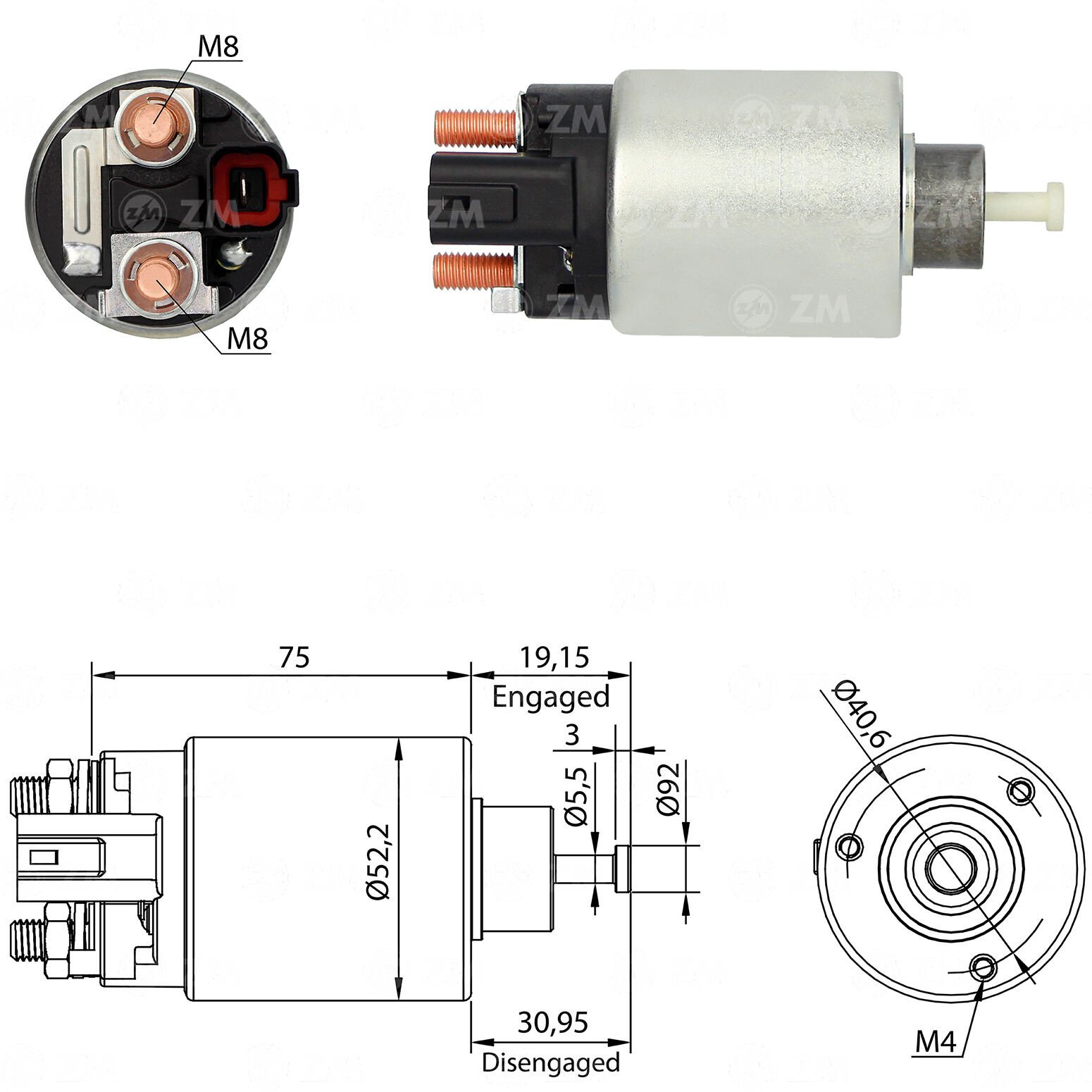 ZM 9860 - MARŞ OTOMATİĞİ 12V
