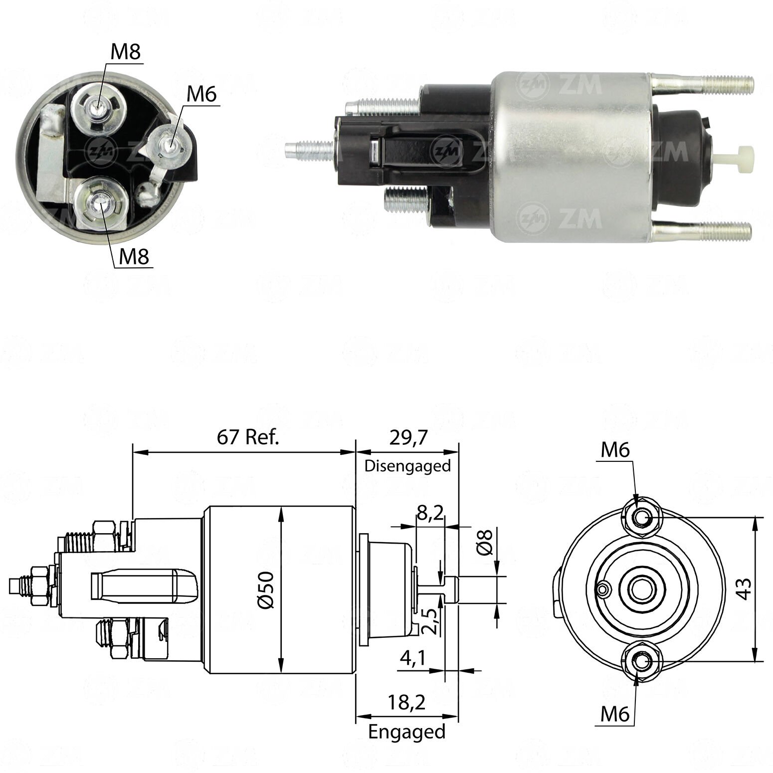 ZM 3708 - MARŞ OTOMATİĞİ 12V