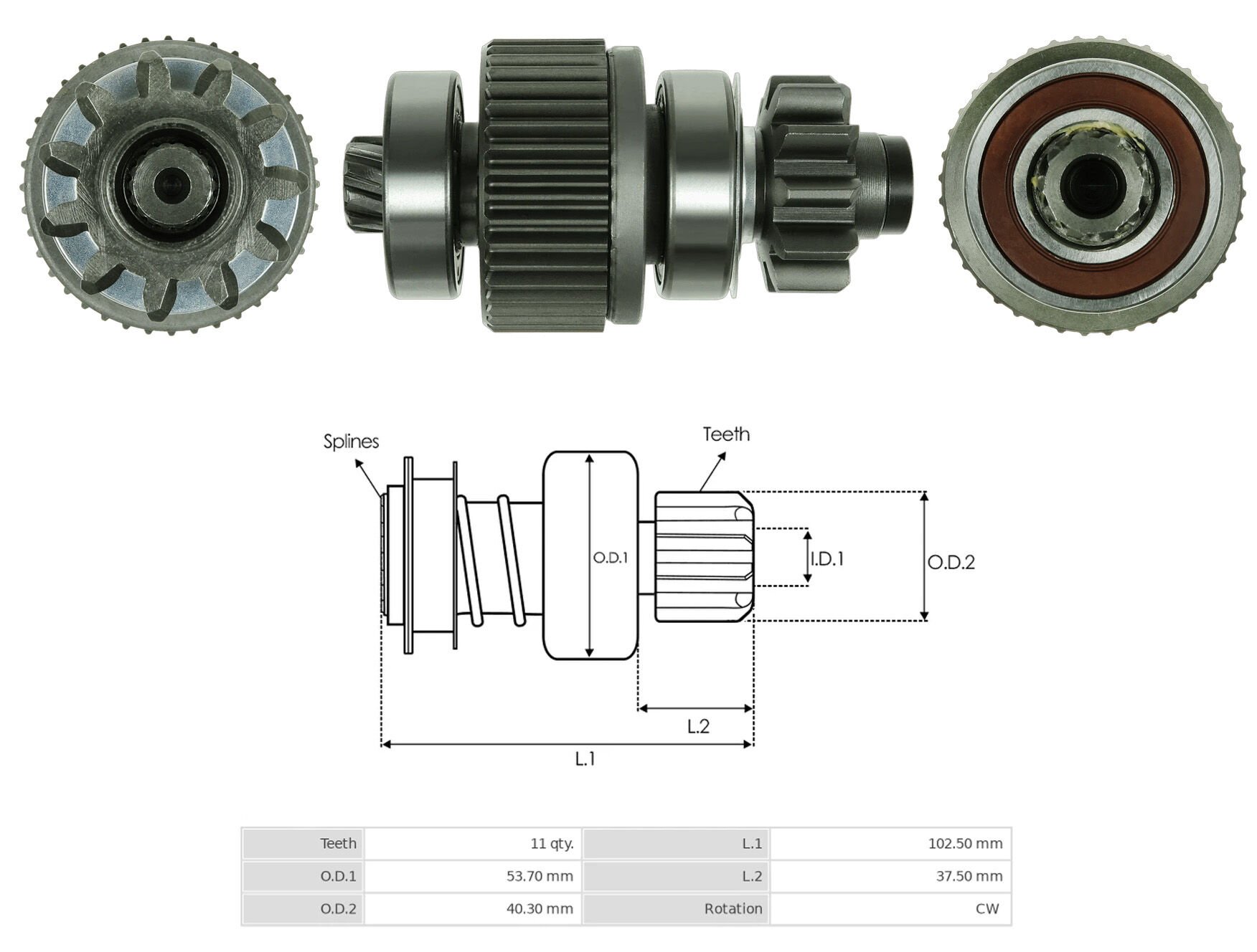 UMD 5455 - MARŞ DİŞLİSİ 11 DİŞ