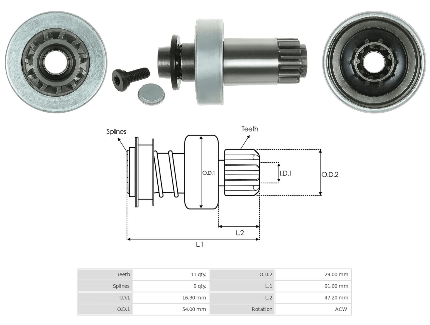 MARS DISLISI 11 DIS VOLKSWAGEN TRANSPORTER / AUDI / SEAT / SKODA 1.9 TDI (UMM-3279)