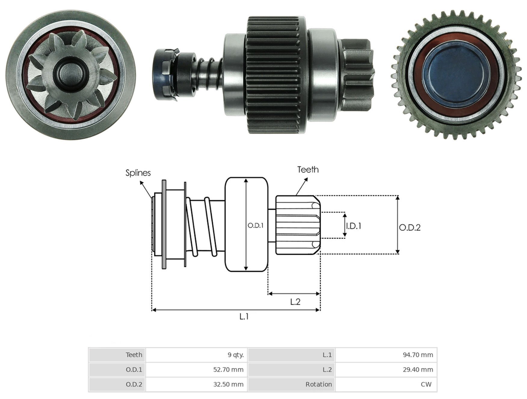 UMD 5504 - MARŞ DİŞLİSİ 9 DİŞ