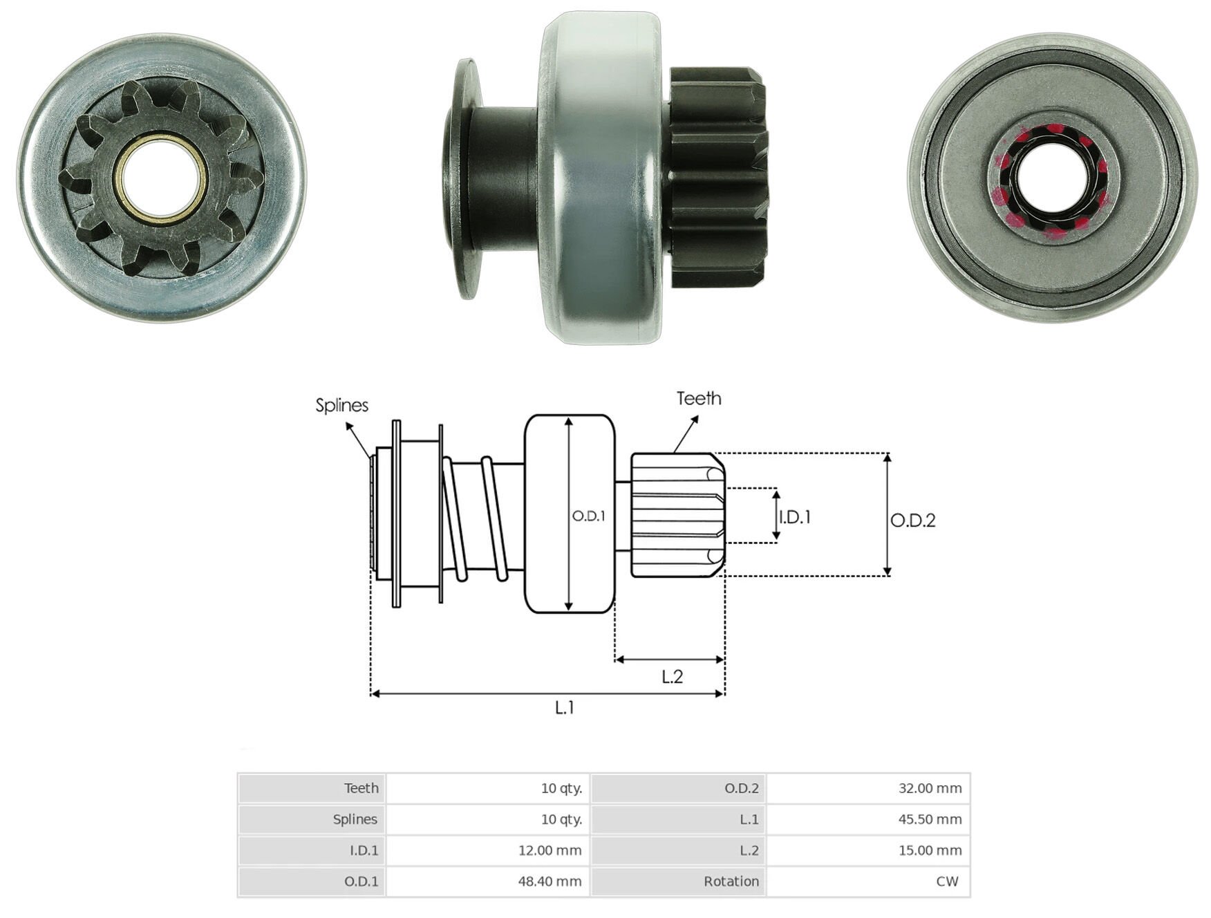 UMD 5750 - MARŞ DİŞLİSİ 10 DİŞ